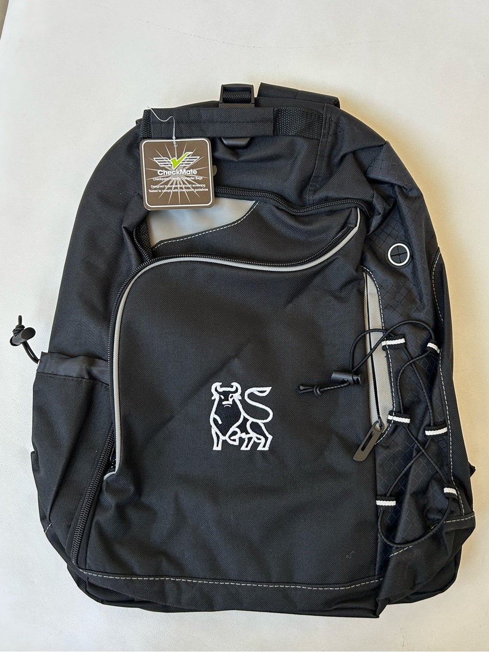 Leeds CheckMate Laptop Backpack with Bull Logo